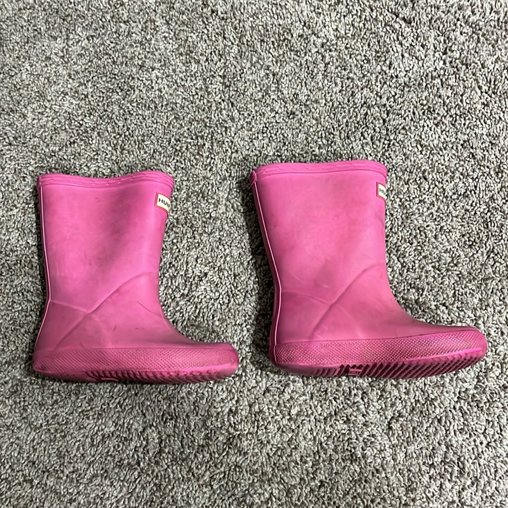Pink Toddler Hunter Rain Boots Size 7 - Picture 2 of 8